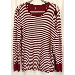 Gap Shirt Long Sleeve Pullover Red White Stripes Women’s Size XL